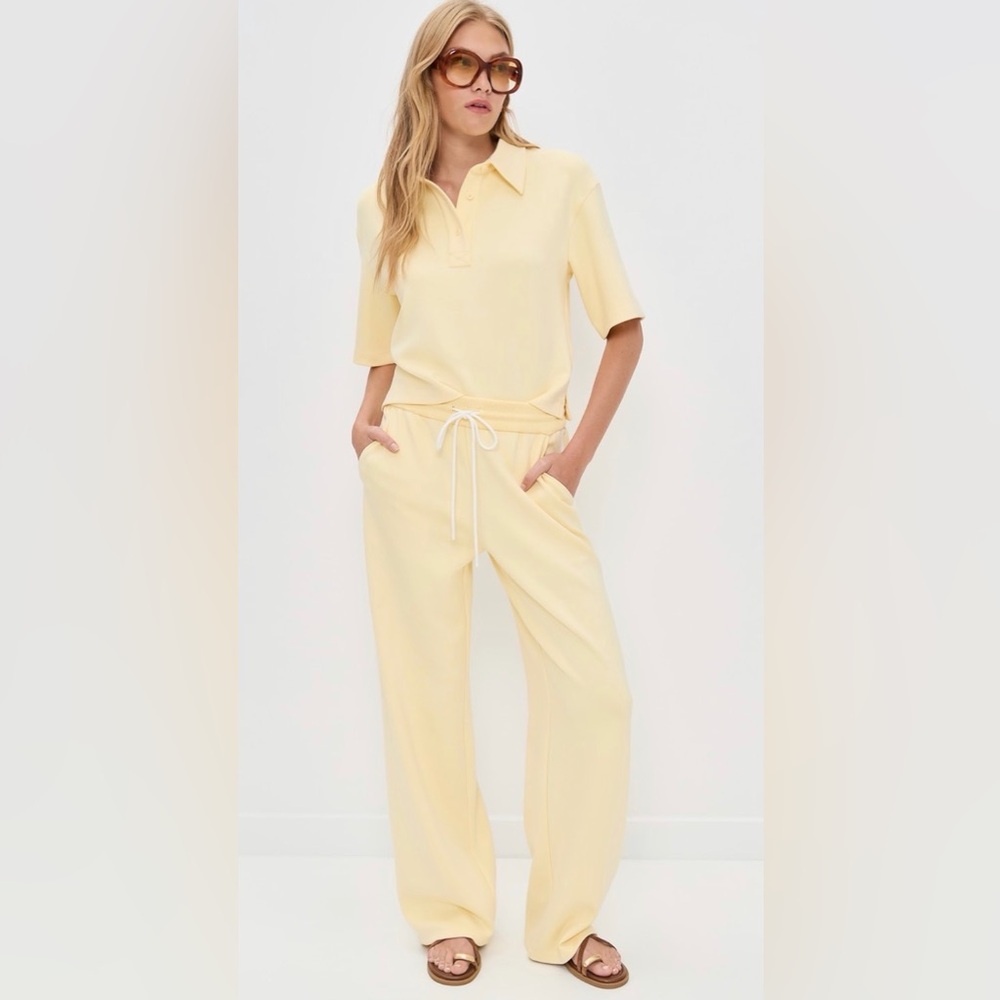 BRAND NEW never worn. Le Bop butter yellow sweatpants. Size small